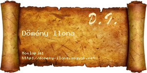 Dömény Ilona névjegykártya